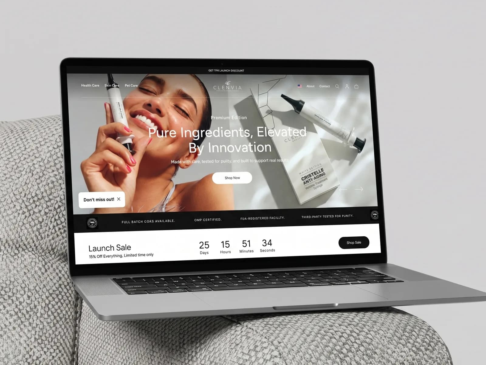 Clenvia website screenshot