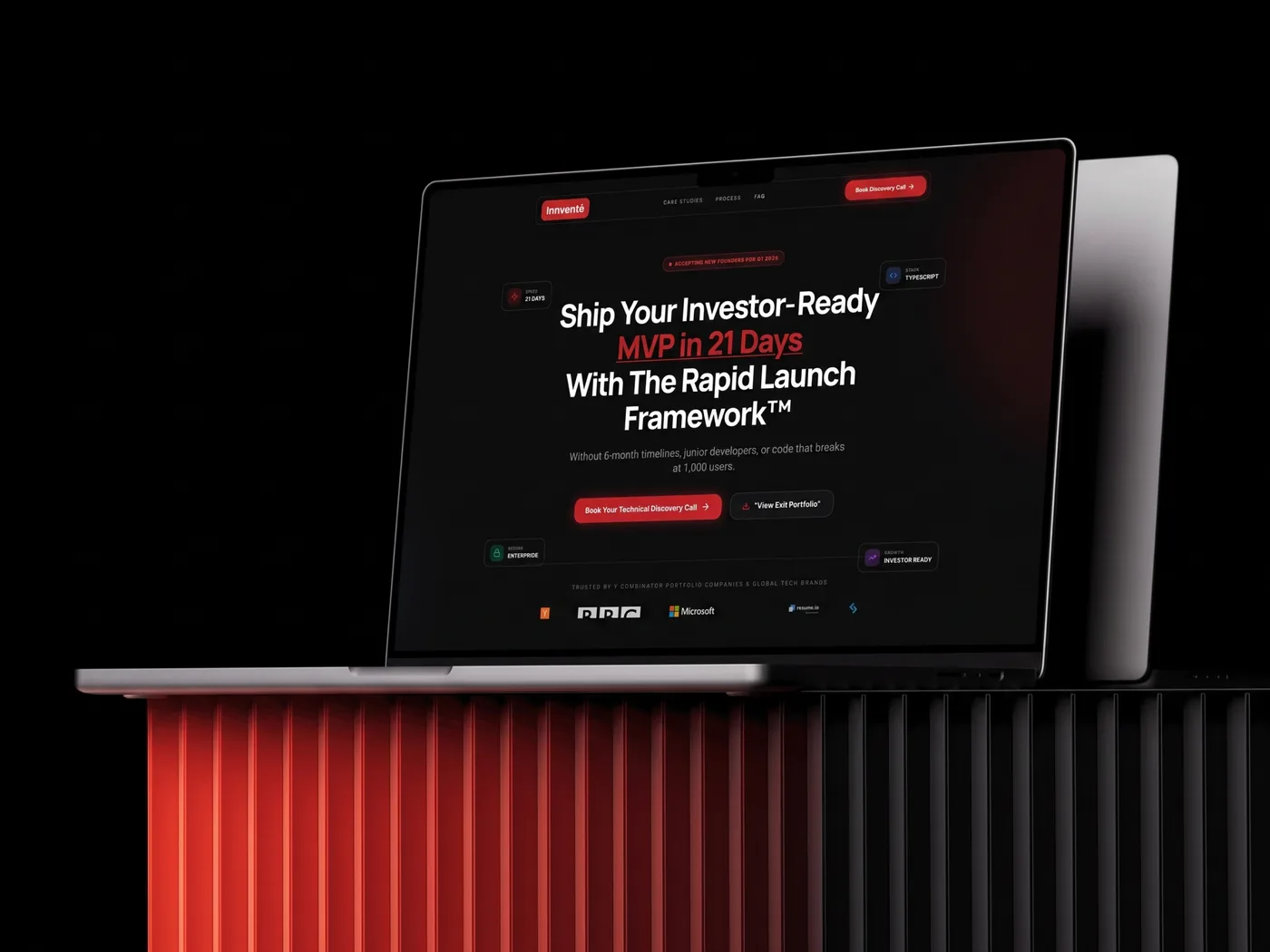 A Dedicated Landing Page on offer.innvente.com screenshot