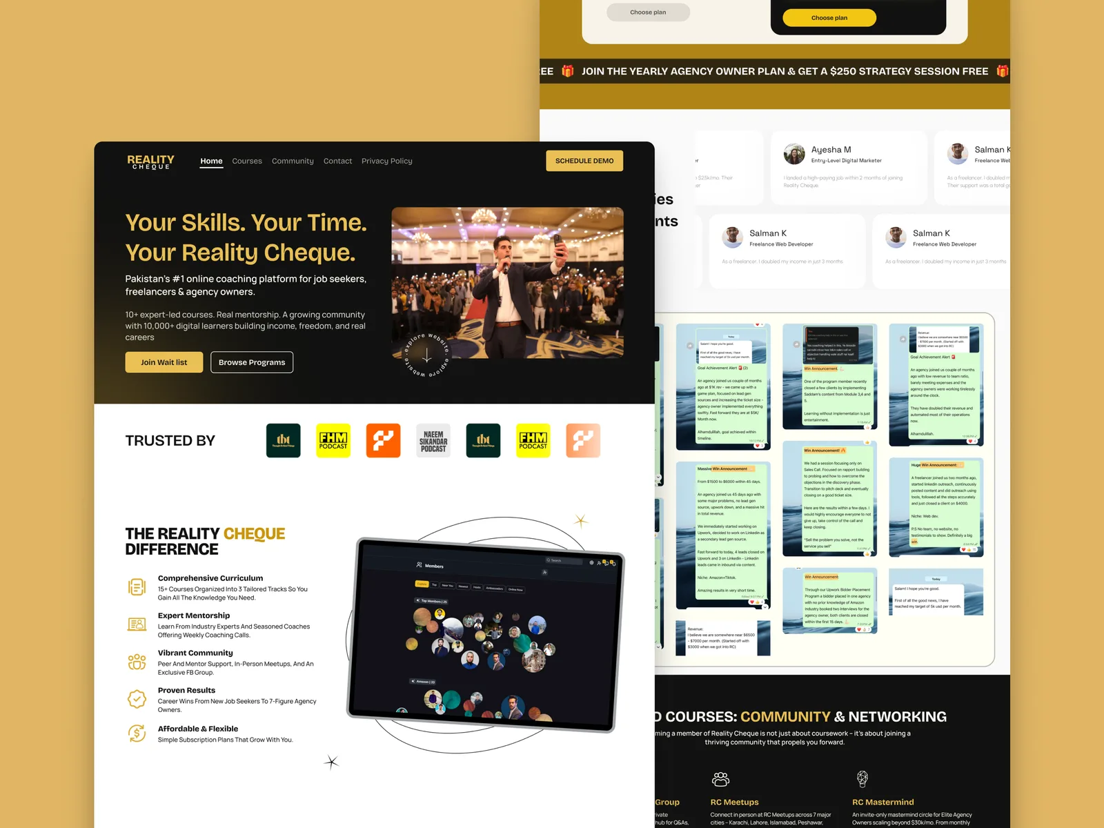 Reality Cheque website screenshot