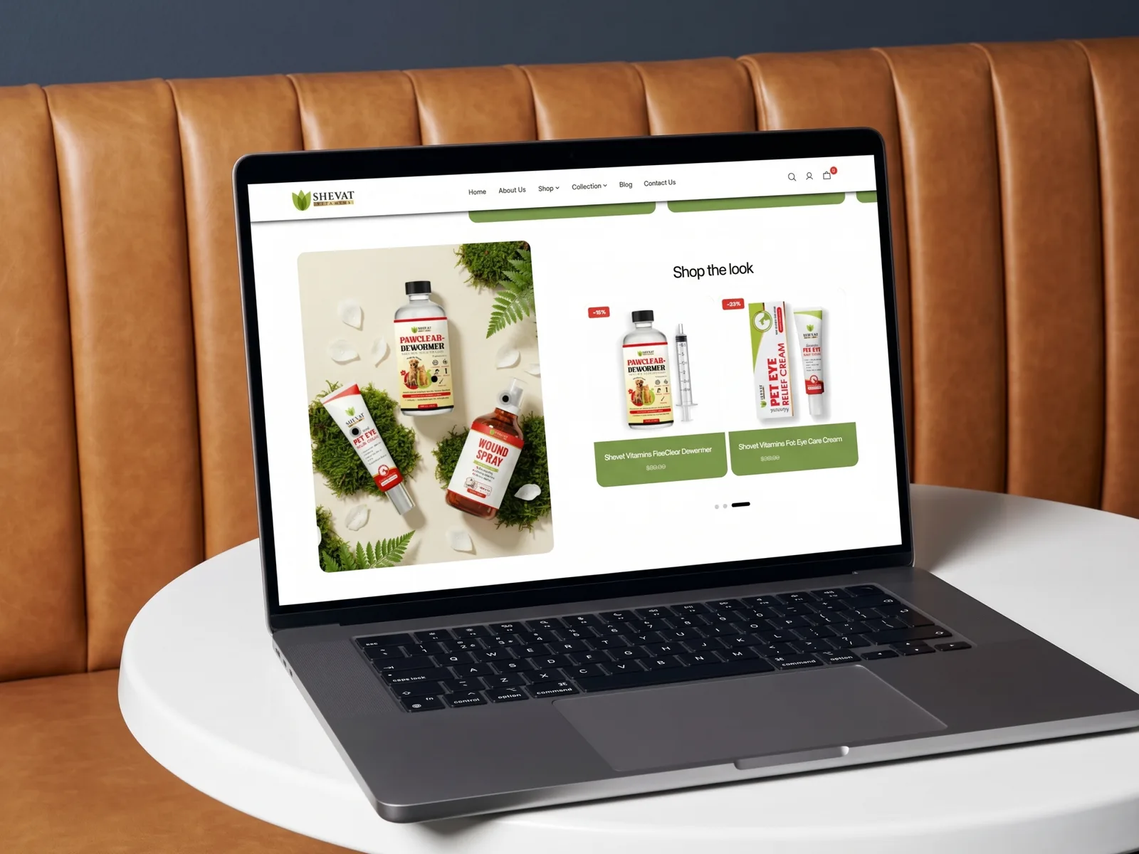 Shevat Vitamins website screenshot