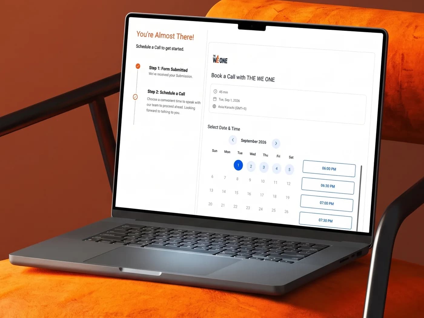 A Booking Page That Only Unlocks After Qualifying screenshot